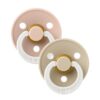 BIBS Colour 2 PACK Latex Size 2 Blush GLOW/Vanilla GLOW
