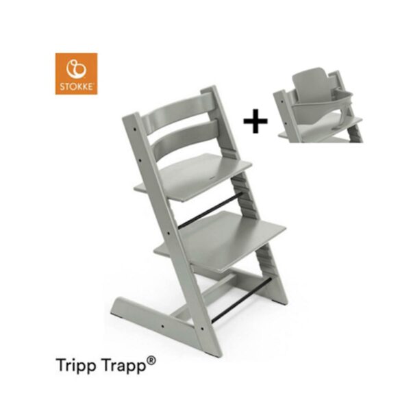 PAKKE, Stokke Tripp Trapp® chair Glacier Green + Baby set²