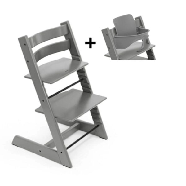 PAKKE, Stokke Tripp Trapp® chair Tripp Trapp stol Strom Grey  + Baby set²