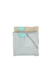 Muslin teppe- Ivory/Sky Blue, Najell