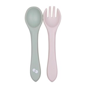 Nordbaby Silicone Cutlery Set  Mint/Beige