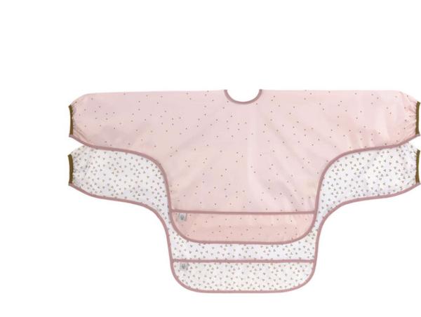 Long Sleeve Bib 2 pcs assorted Chinchilla