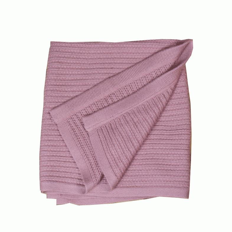 Grandma Wool Babyteppe Ull/bambus Pink melange