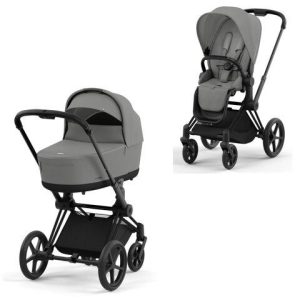 Komplett Priam Barnevogn  Mirage Grey/ Matt Black