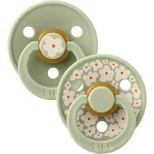 Bibs Pacifier Studio Colour 2pk Jasmin Latex Sage Mix