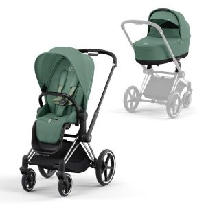 Komplett Priam Barnevogn Leaf Green/ Chrome Black