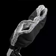 Vognmuffe svart/grå merinoull