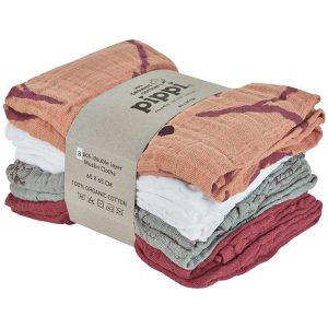 Gassklut 8pk 65x65 Misty Rose