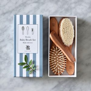 Jack o Juno Wooden Hairbrush Set