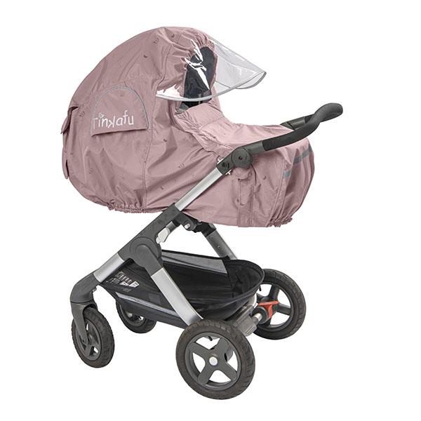 Regntrekk med skjerm Woodrose rosa magic