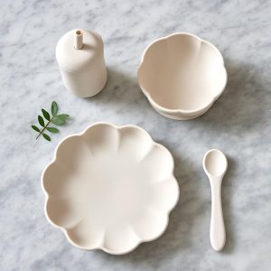 Jack o Juno Little Poppy Dining Set, Cream