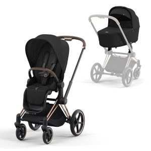 Komplett Priam Barnevogn Sepia Black/ Rosegold