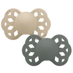 Bibs Pacifier Infinity 2pk Symmetrical Silicon Vanilla/Pine