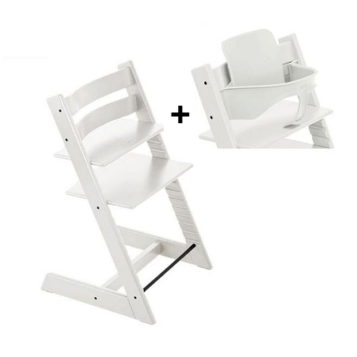 PAKKE, Stokke Tripp Trapp® chair Tripp Trapp stol Strom Grey + Baby set²