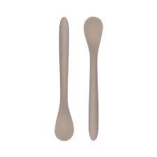 Silicone Feeding Spoon 2-pack - Dune Beige