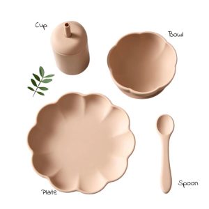 Jack o Juno Little Poppy Dining Set, Oatmeal