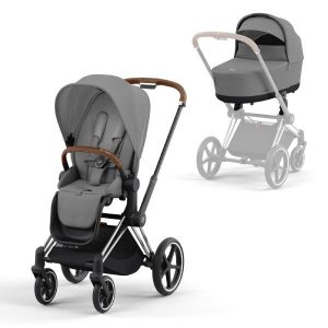Komplett Priam Barnevogn  Mirage Grey/ Chrome Brown