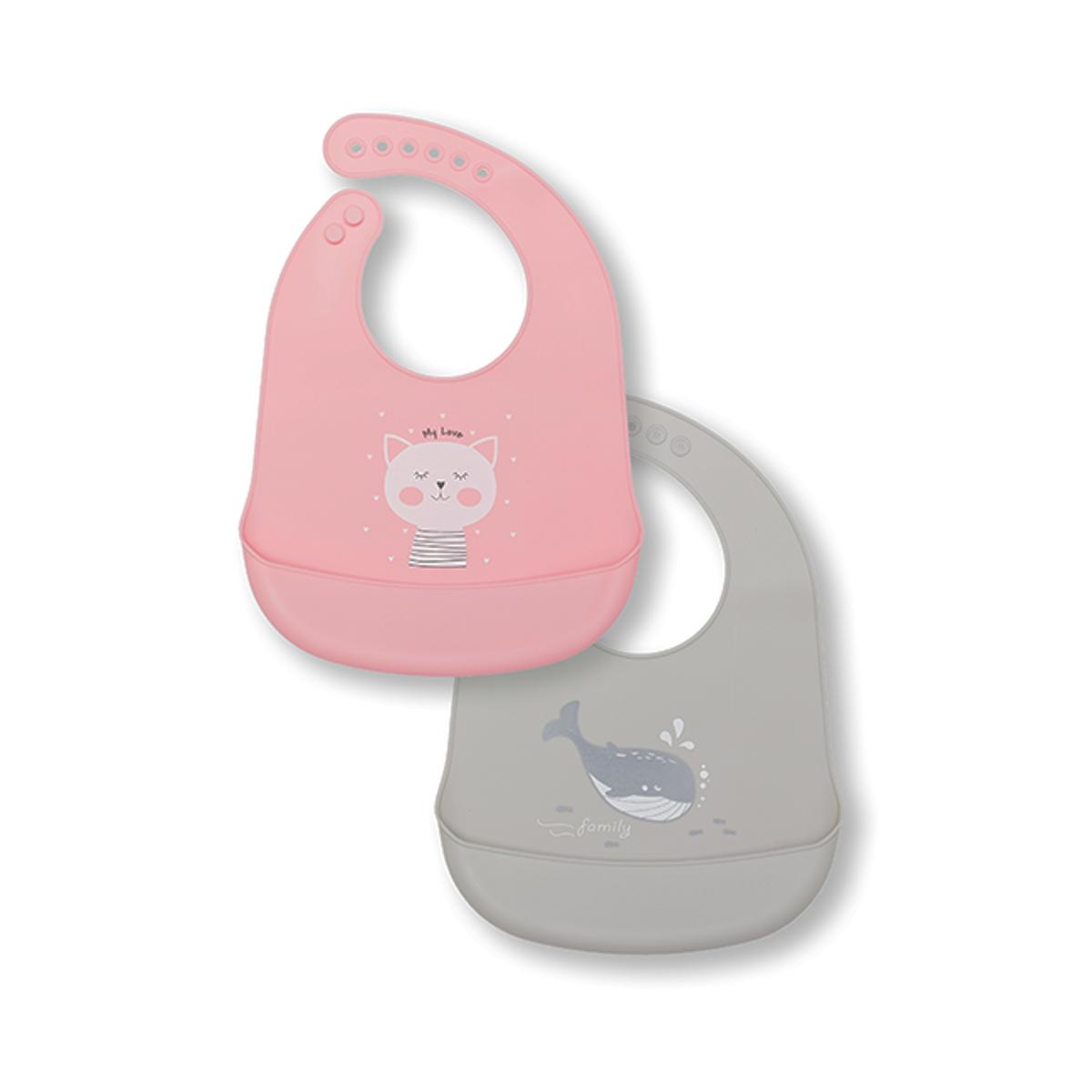 Silikonsmekke 2 pk Pink & Grey