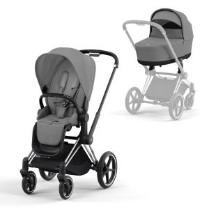 Komplett Priam Barnevogn  Mirage Grey/ Chrome Black