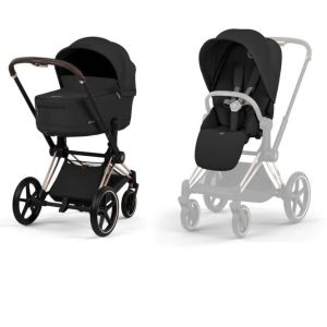 Cybex Priam Style Collection Komplett Barnevogn New Generation Rose Gold/Sepia Black