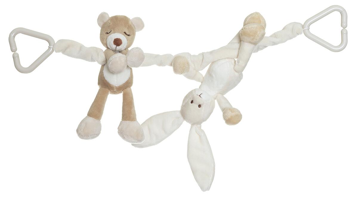 Diinglisar vognleke kanin og bamse 40 cm