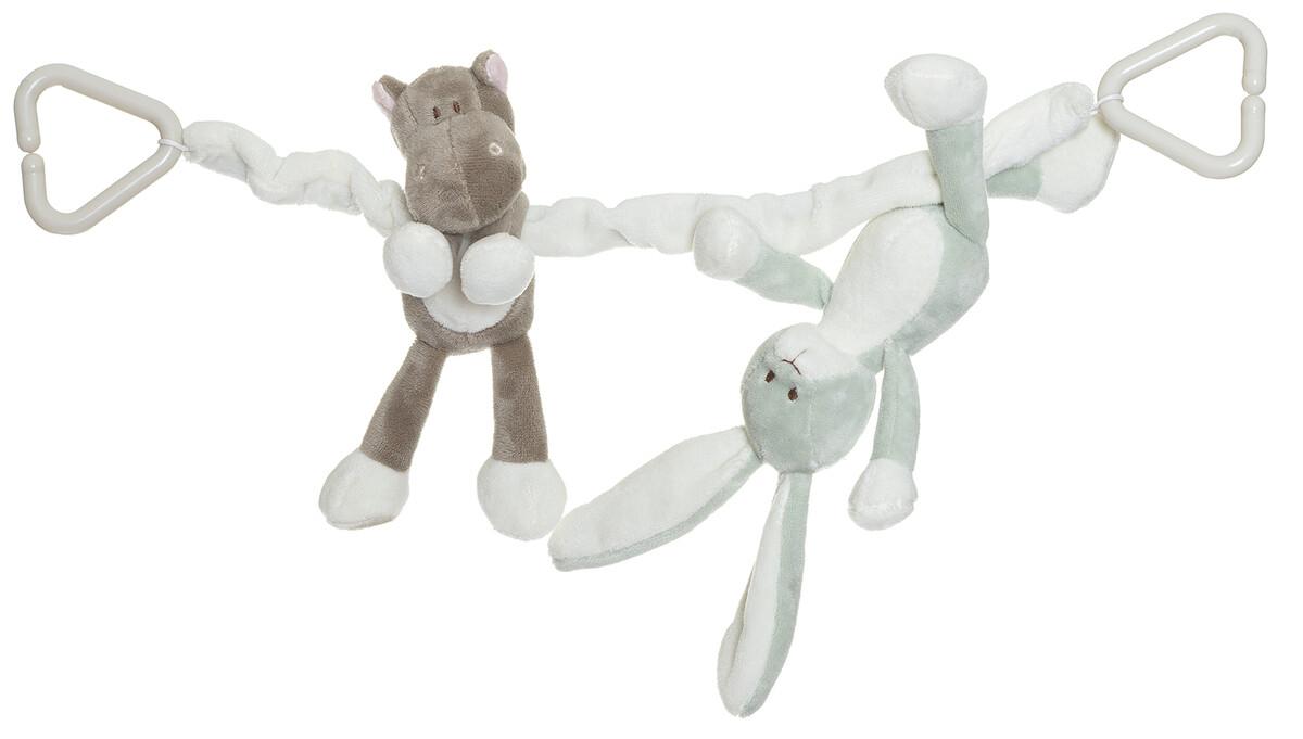 Diinglisar vognleke kanin og flodhest 40 cm